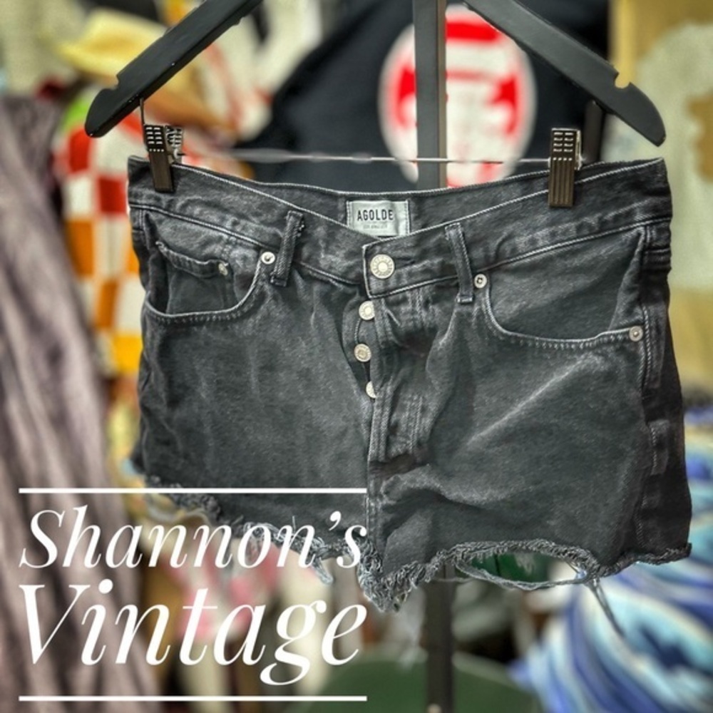 Agolde Women's Denim Cut-Off Size 29 Button Fly Jean Shorts A32 - Picture 1 of 5